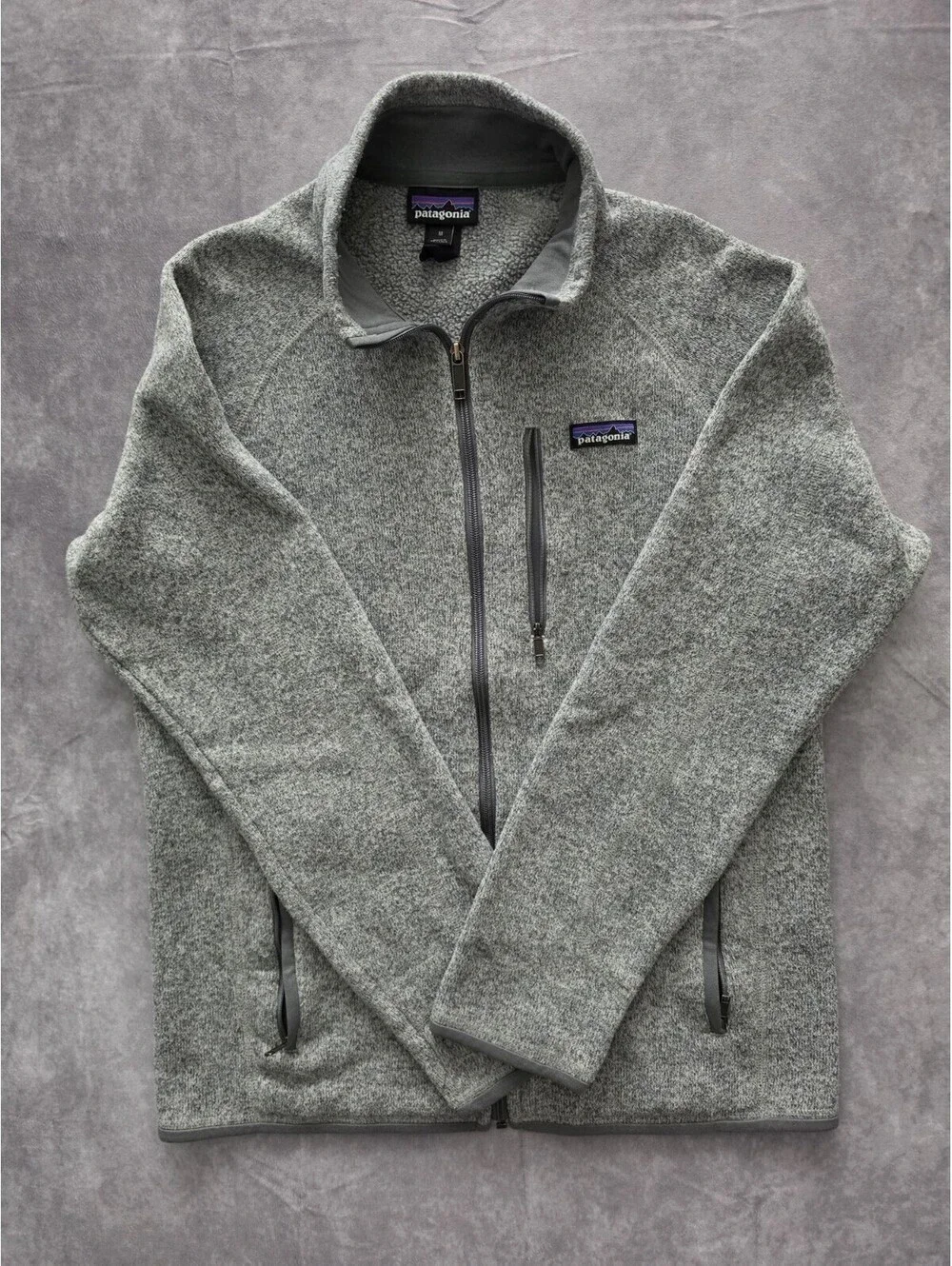 Patagonia Men's M Better Sweater Full Zip Fleece Jacket Gray Hiking Outdoor.